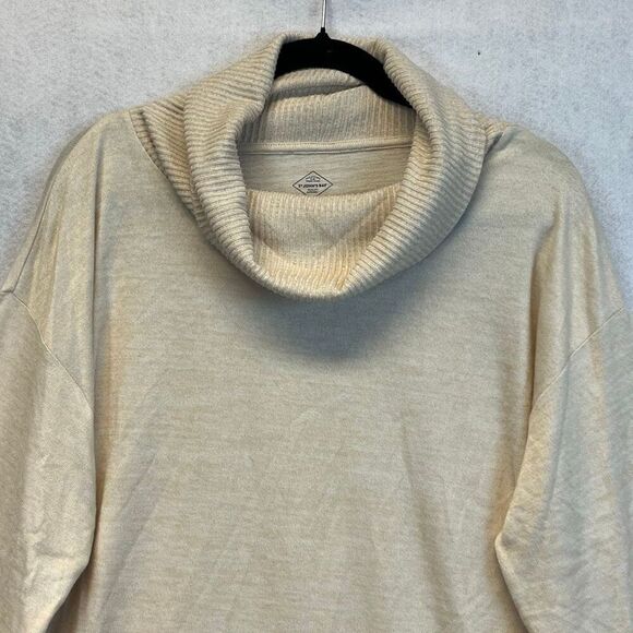 NWT ST. JOHN’S BAY Women’s Tunic Top XL Beige Long Sleeve Cowl Neck Curved Hem - Picture 5 of 15